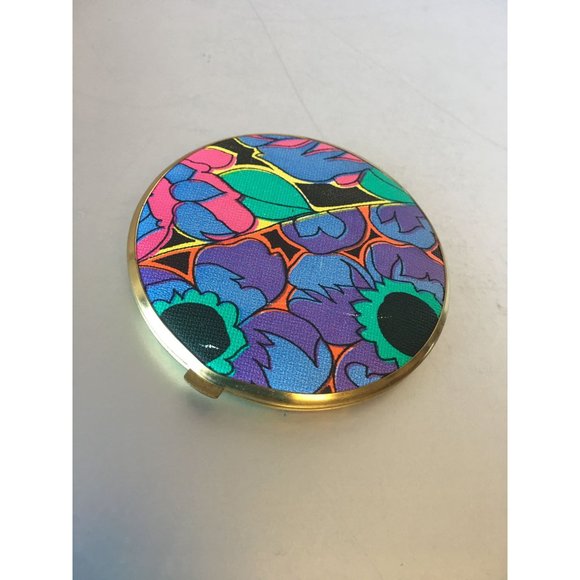 Psychedelic Compact Mirror Vintage Accessories made in Western Germany main image 7